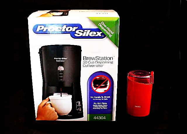 New-In-Box Proctor Silex Brew Station and a Krups Coffee Bean Grinder