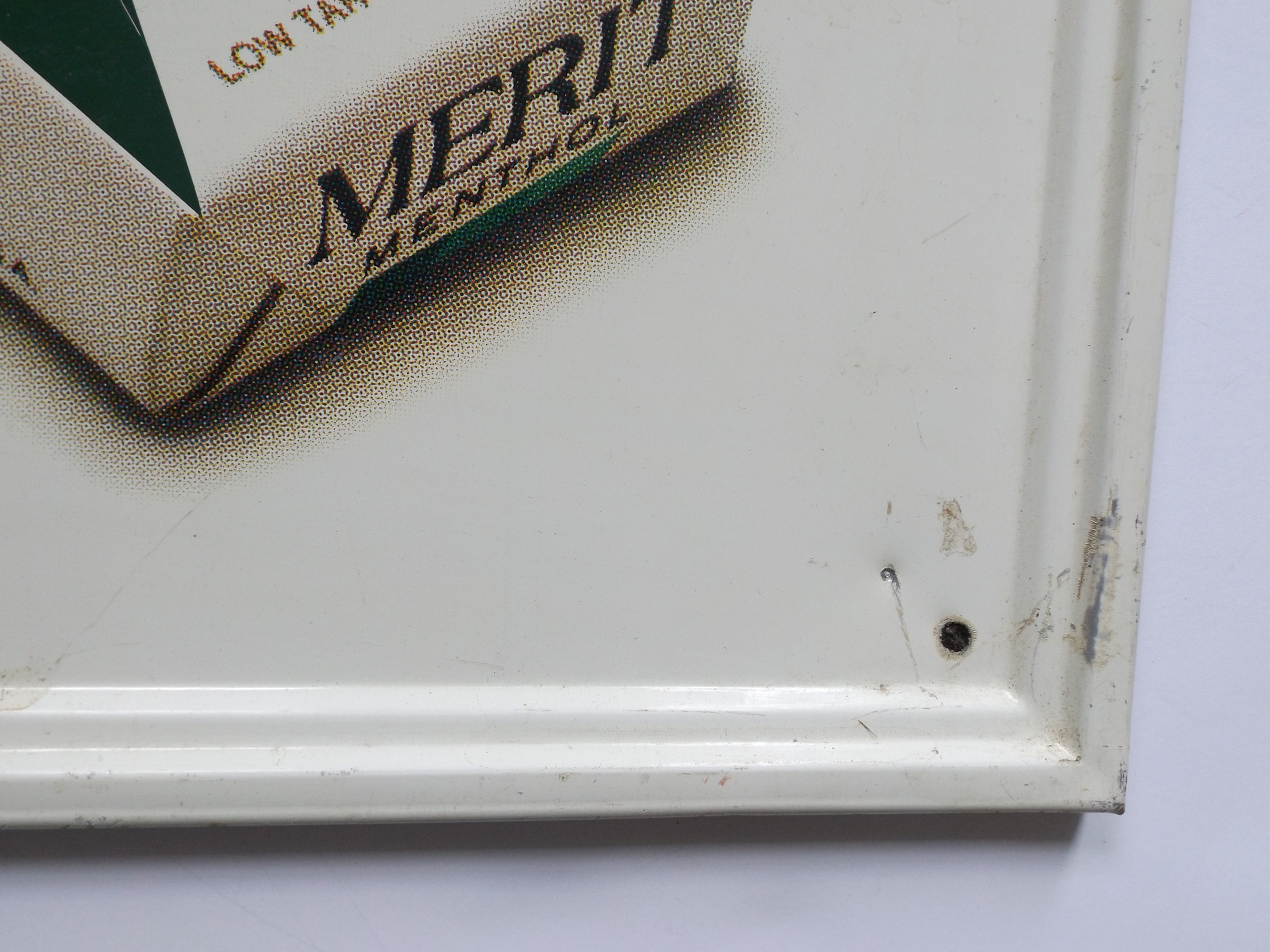 Mid-Century Merit Cigarette Advertising Sign in Metal