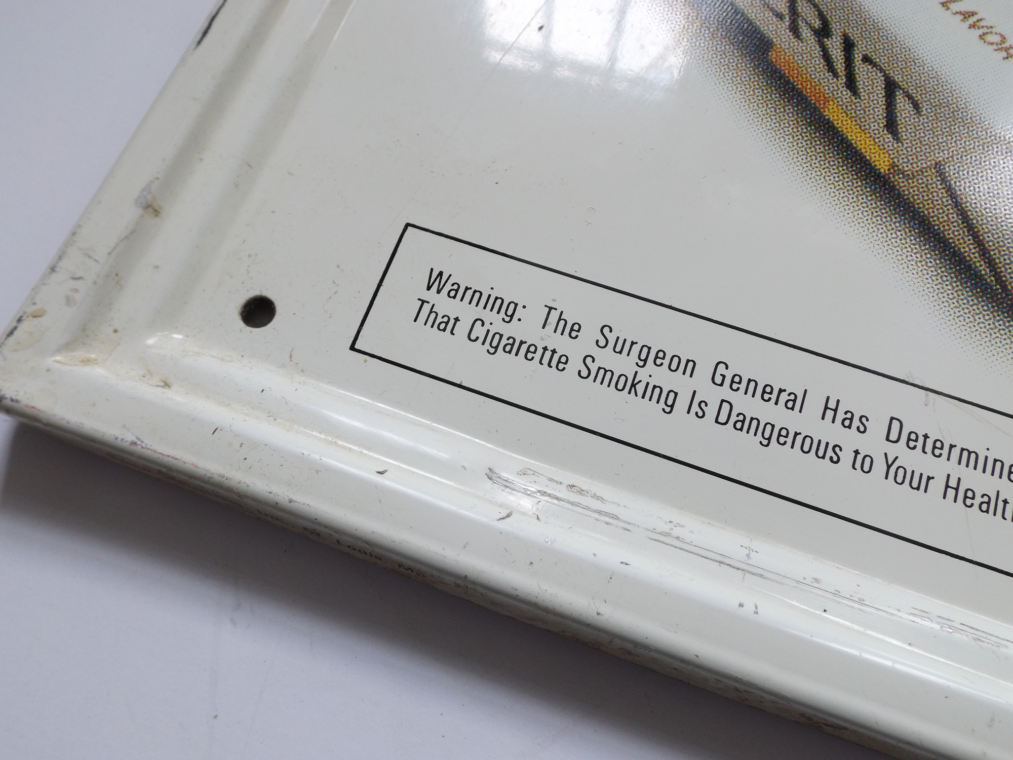 Mid-Century Merit Cigarette Advertising Sign in Metal