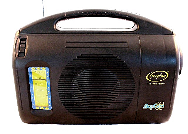 A BayGen "Freeplay" AM/FM Radio with Hand Crank