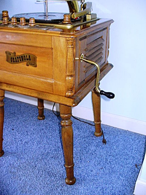 "The Grafonola" by Guild Replica Phonograph with Trumpet Speaker