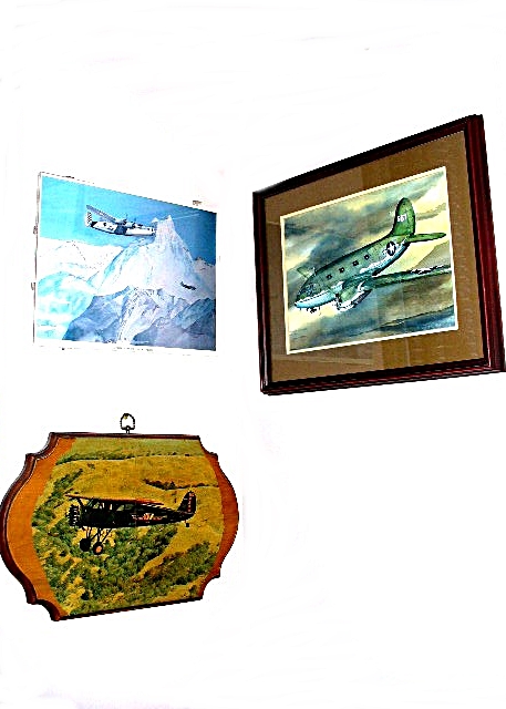 A Plaque, an Unframed Print and an Original Watercolor: All Airplane-Themed
