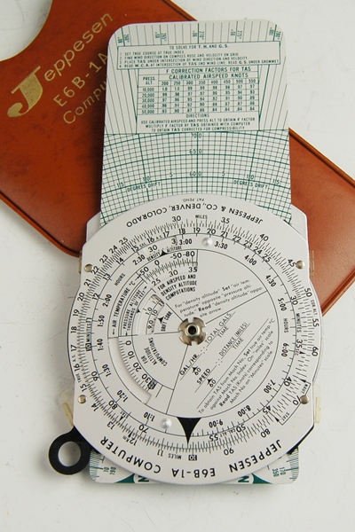 Vintage Jeppesen Aeronautical Computer and Jeppesen Navigation Plotter PJ-1