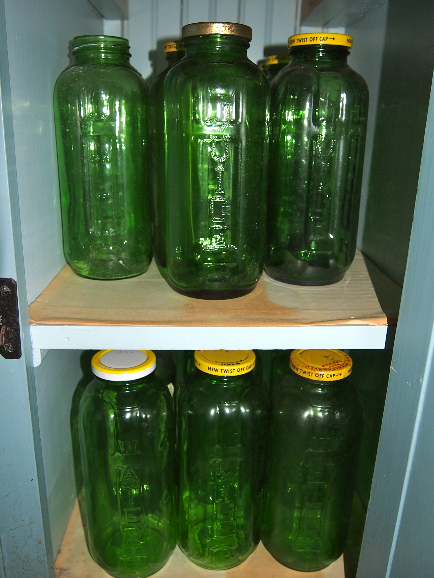 40oz Green Glass Jars