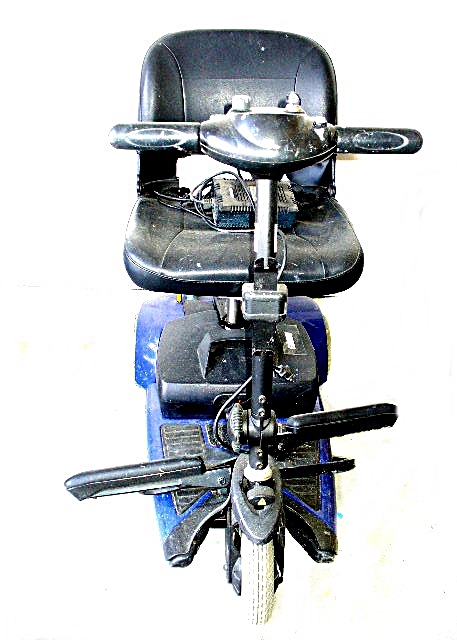 GO-GO Ultra X Motorized Travel Scooter in Blue & Black with Padded Seat