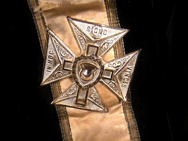 Vintage Masonic Knights Templar Military Uniform with Sash and Sword Belt