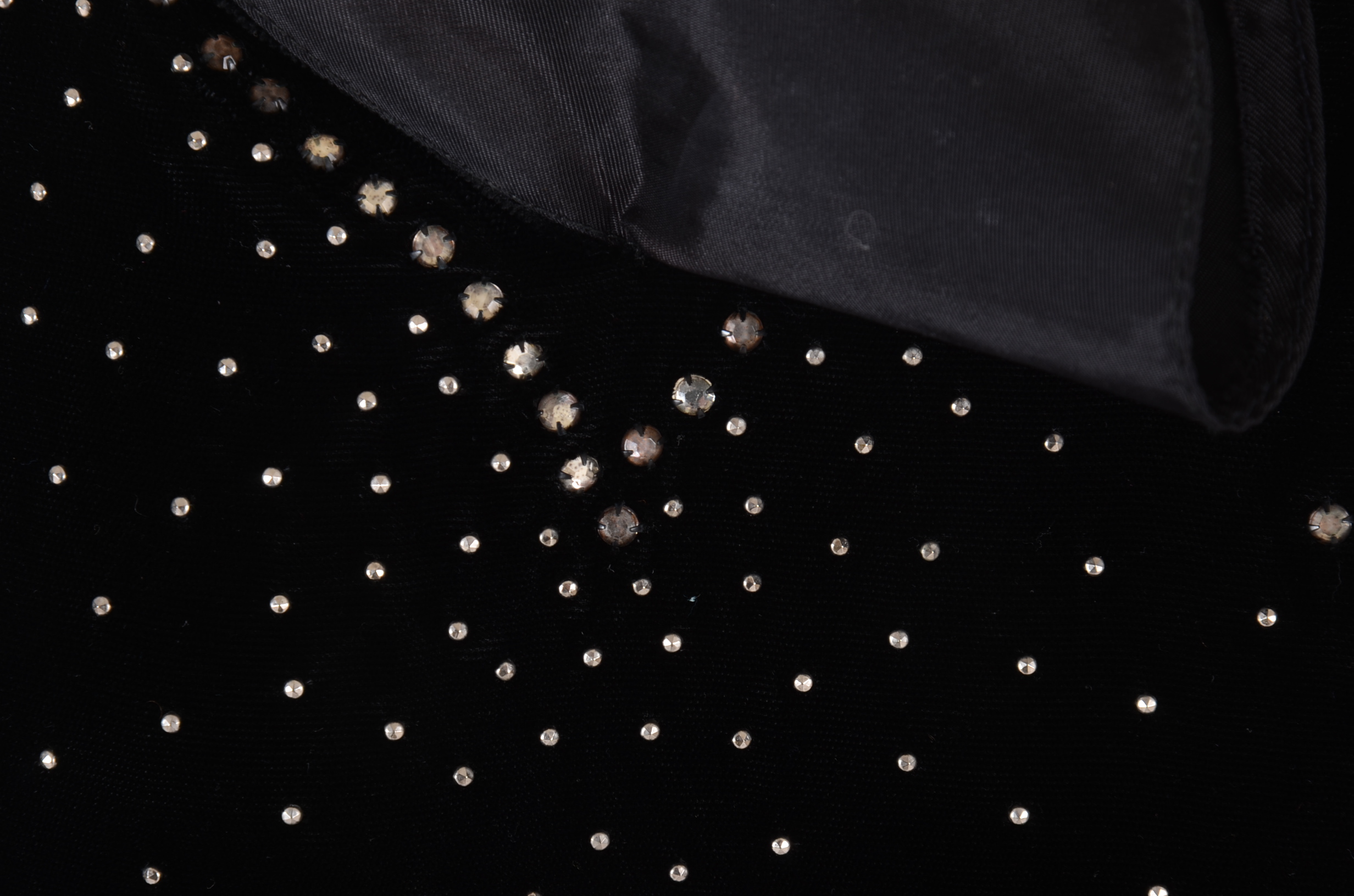 Rare Gloria Swanson by Forever Young 1950's Vintage Black Velvet Cocktail Dress 