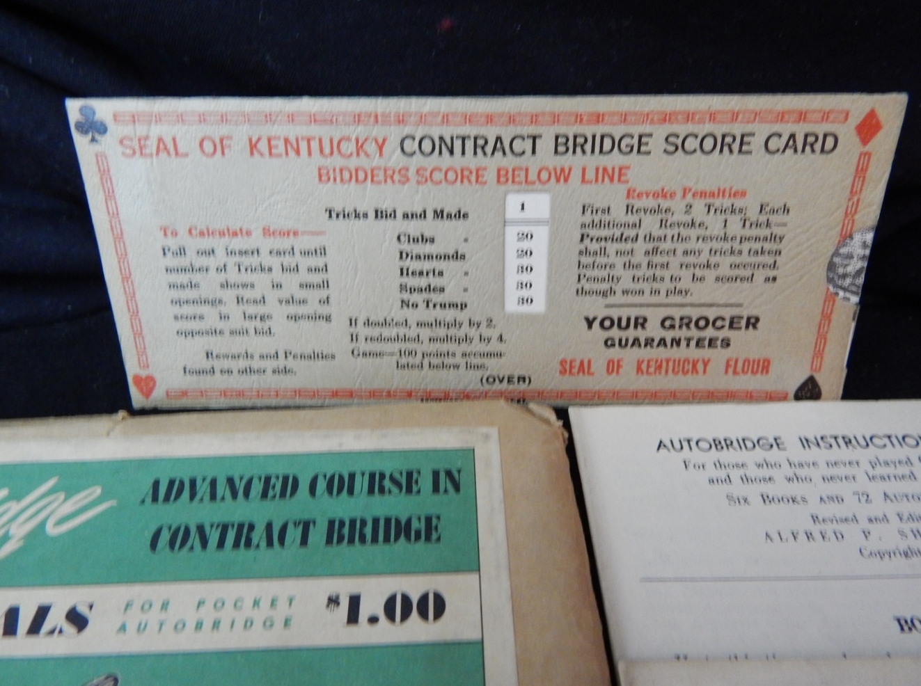 Vintage Card Book and Bridge Items