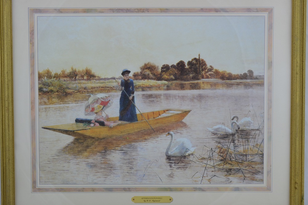 Framed Artwork Print  Titled "Afternoon Punting" by B. D. Sigmund