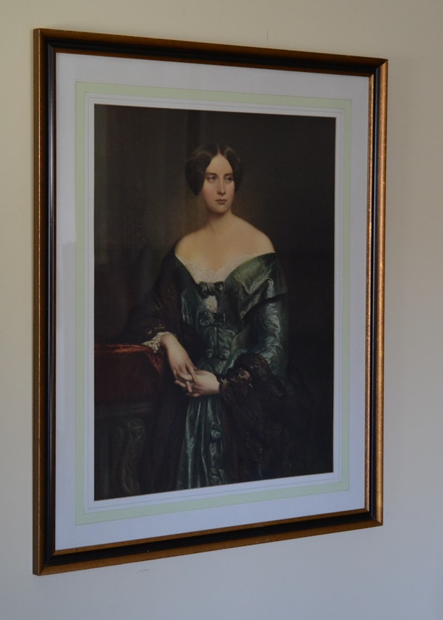 Large Framed Print After Gustav Richter's "The Artist's Sister"