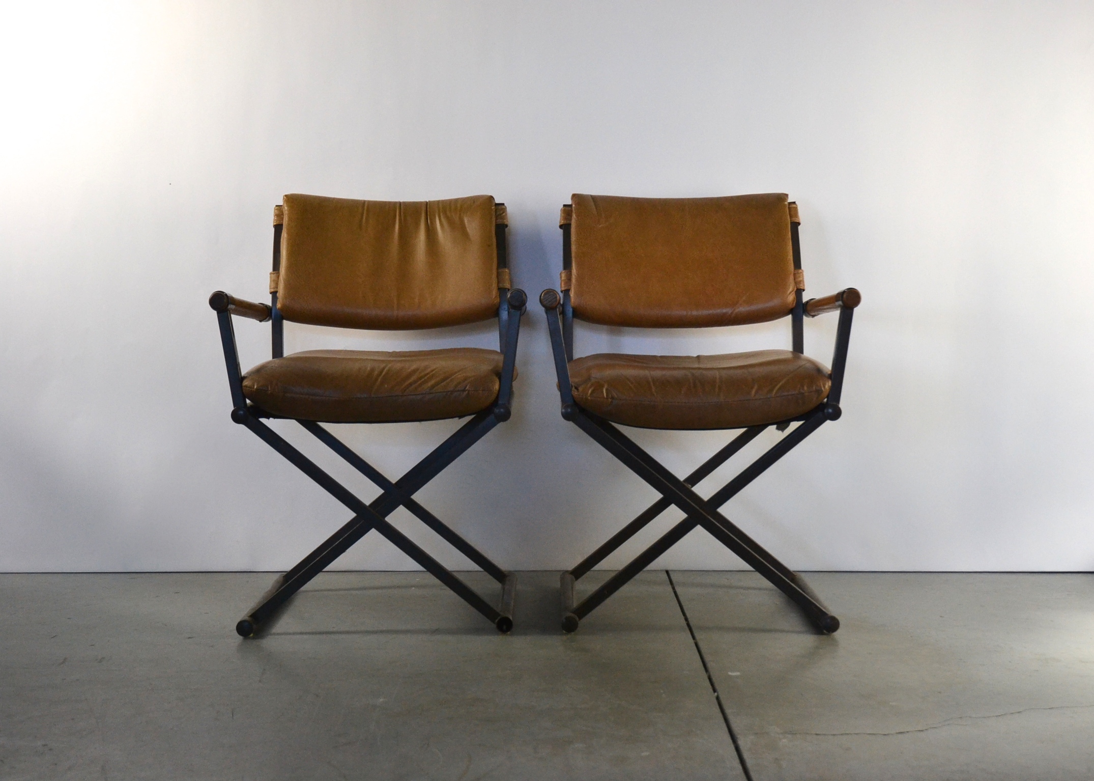 Mid-Century Modern Leather Directors Chairs