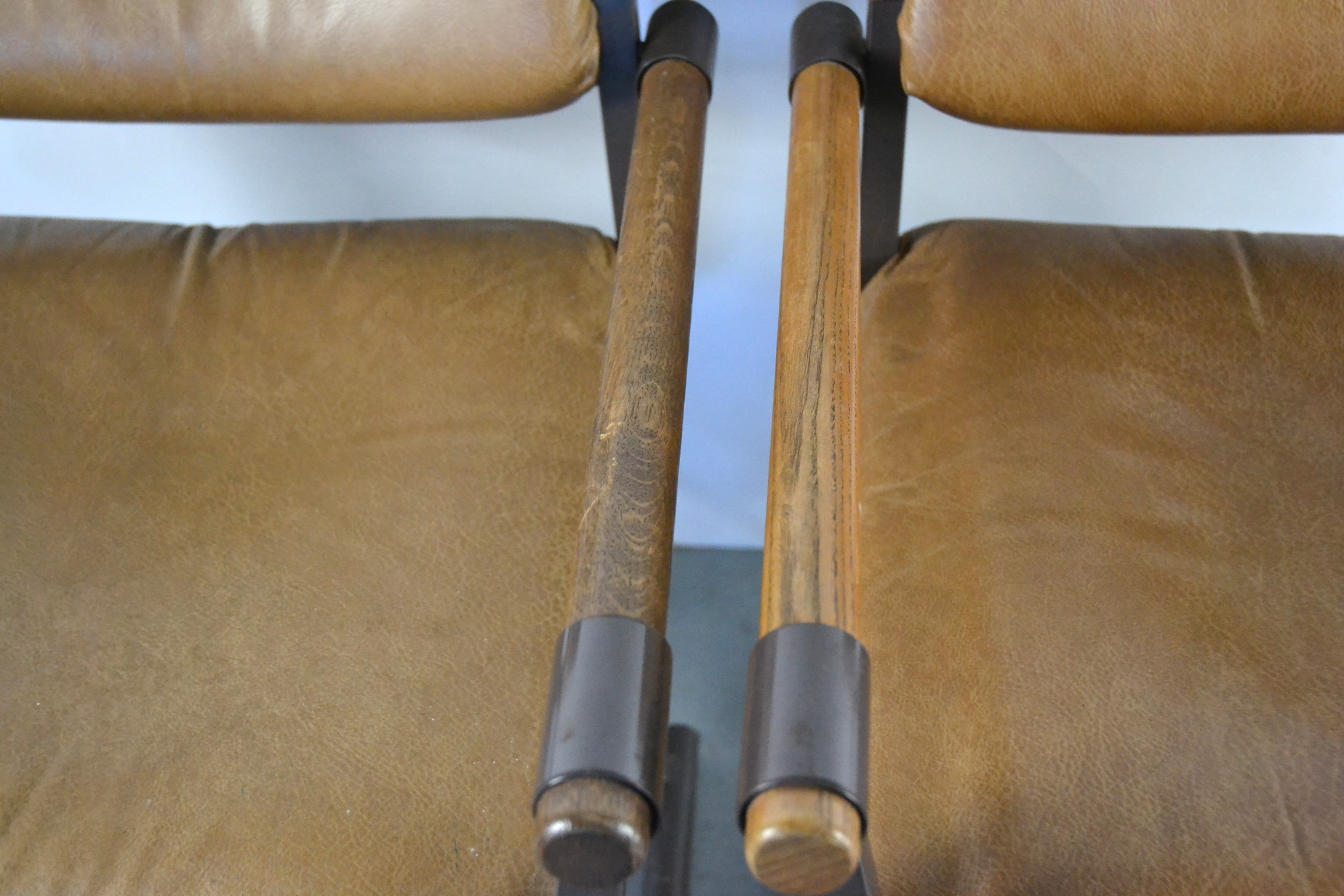 Mid-Century Modern Leather Directors Chairs