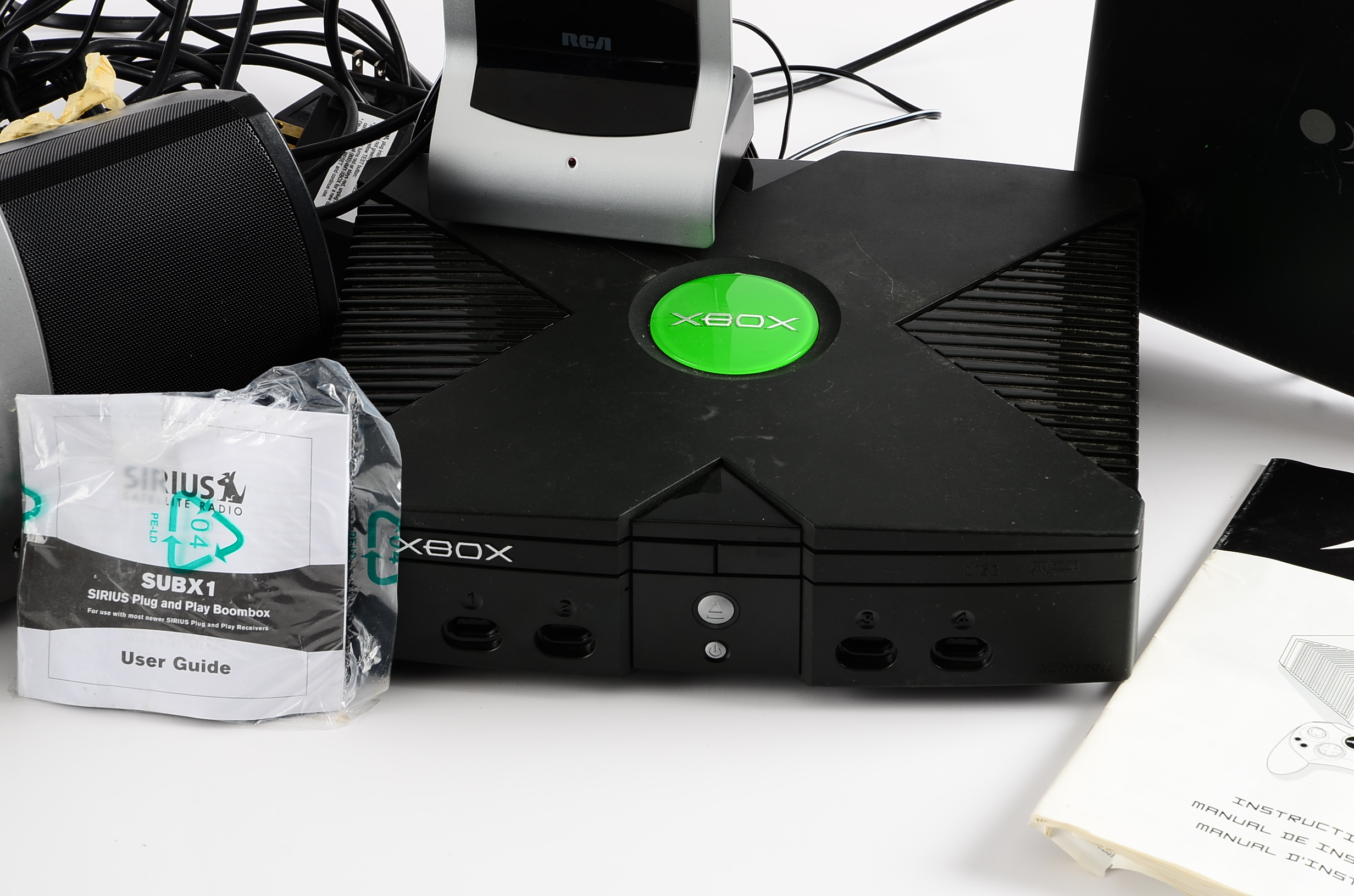 XBox Gaming System and Sirius Satelite Radio with SUBX1 Boombox 