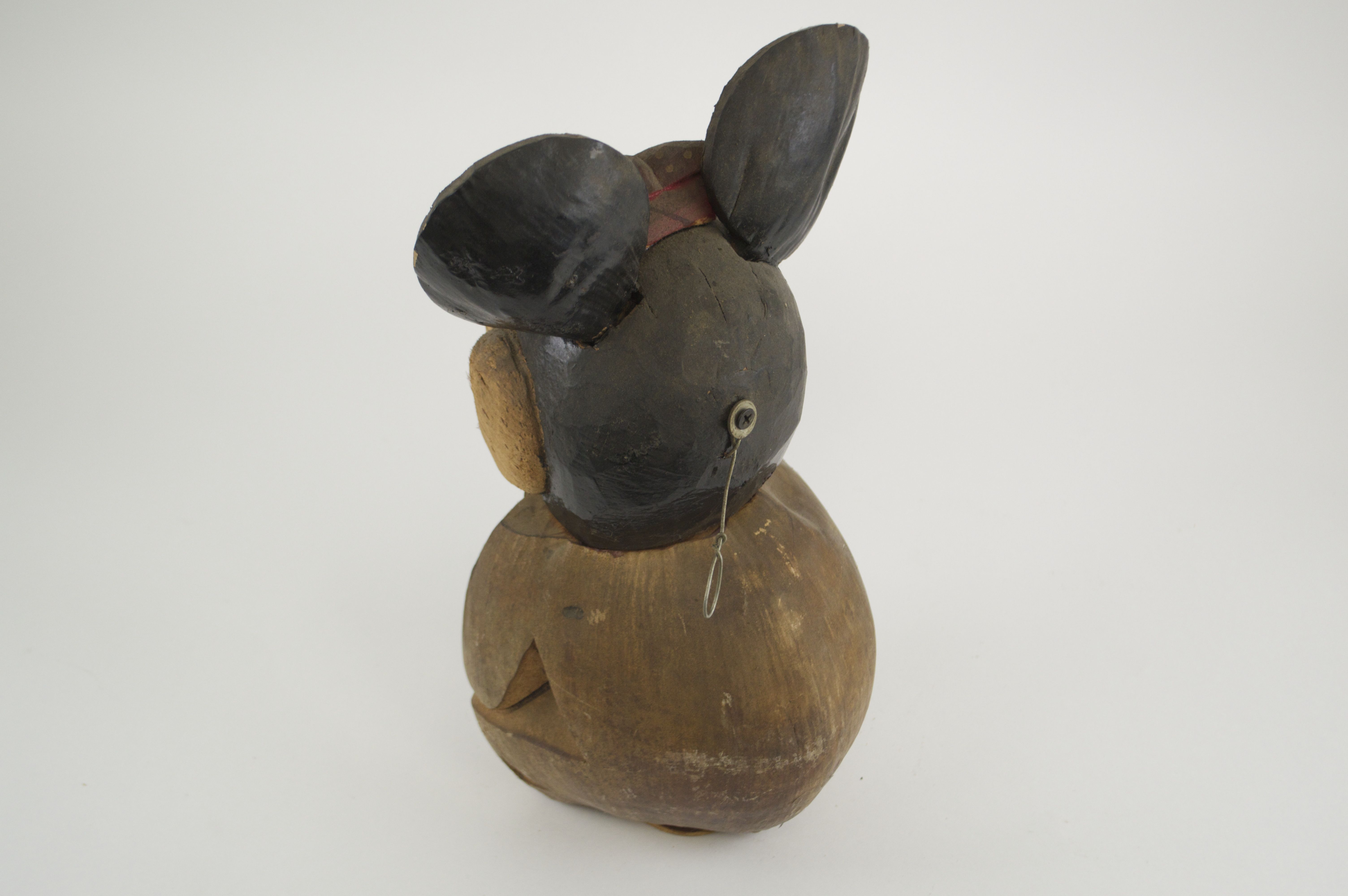 Hand Carved Coconut Minnie Mouse-Like Tourist Souvenir