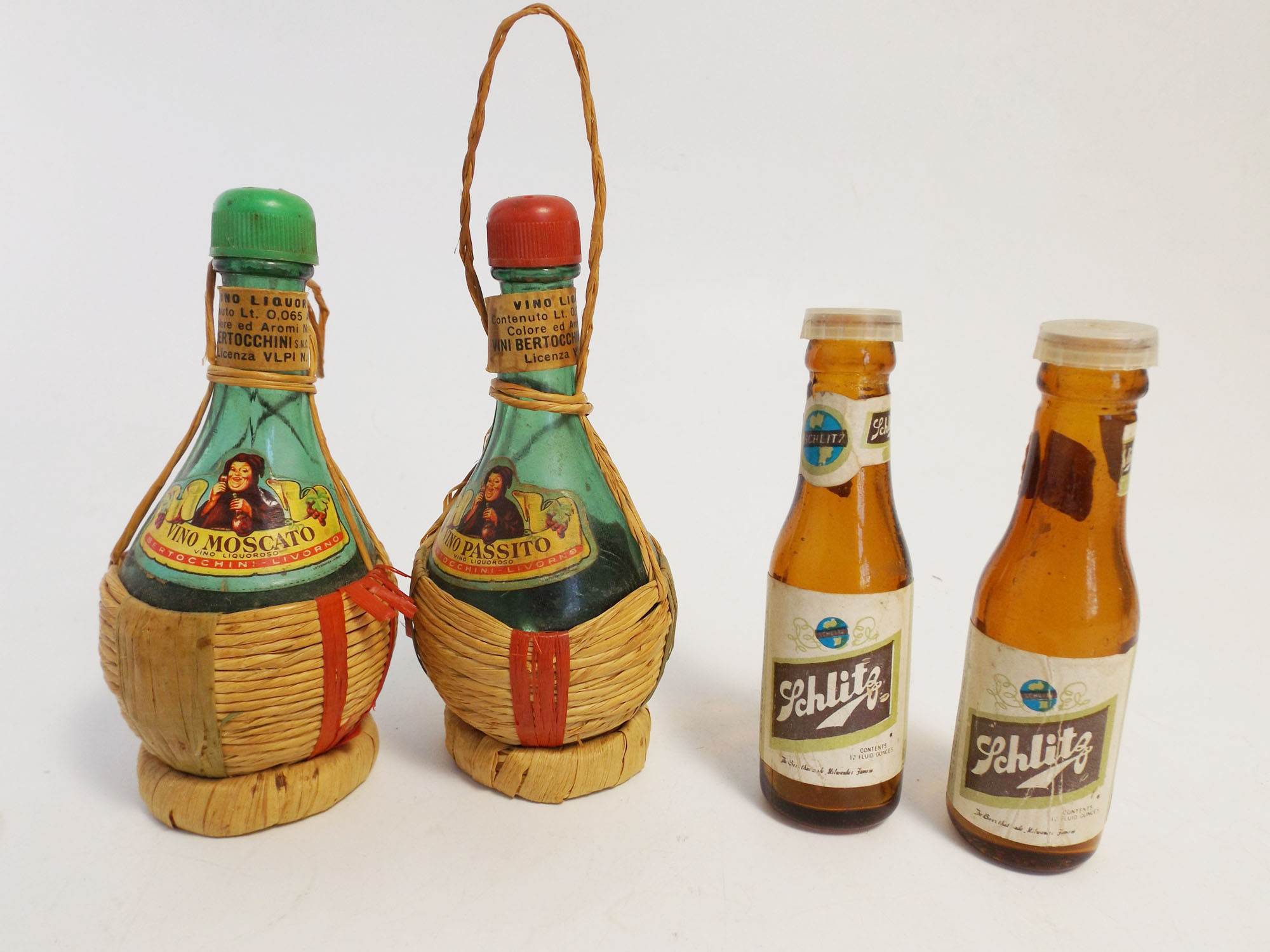 Vintage Schlitz Shakers and Italian Vino Shakers