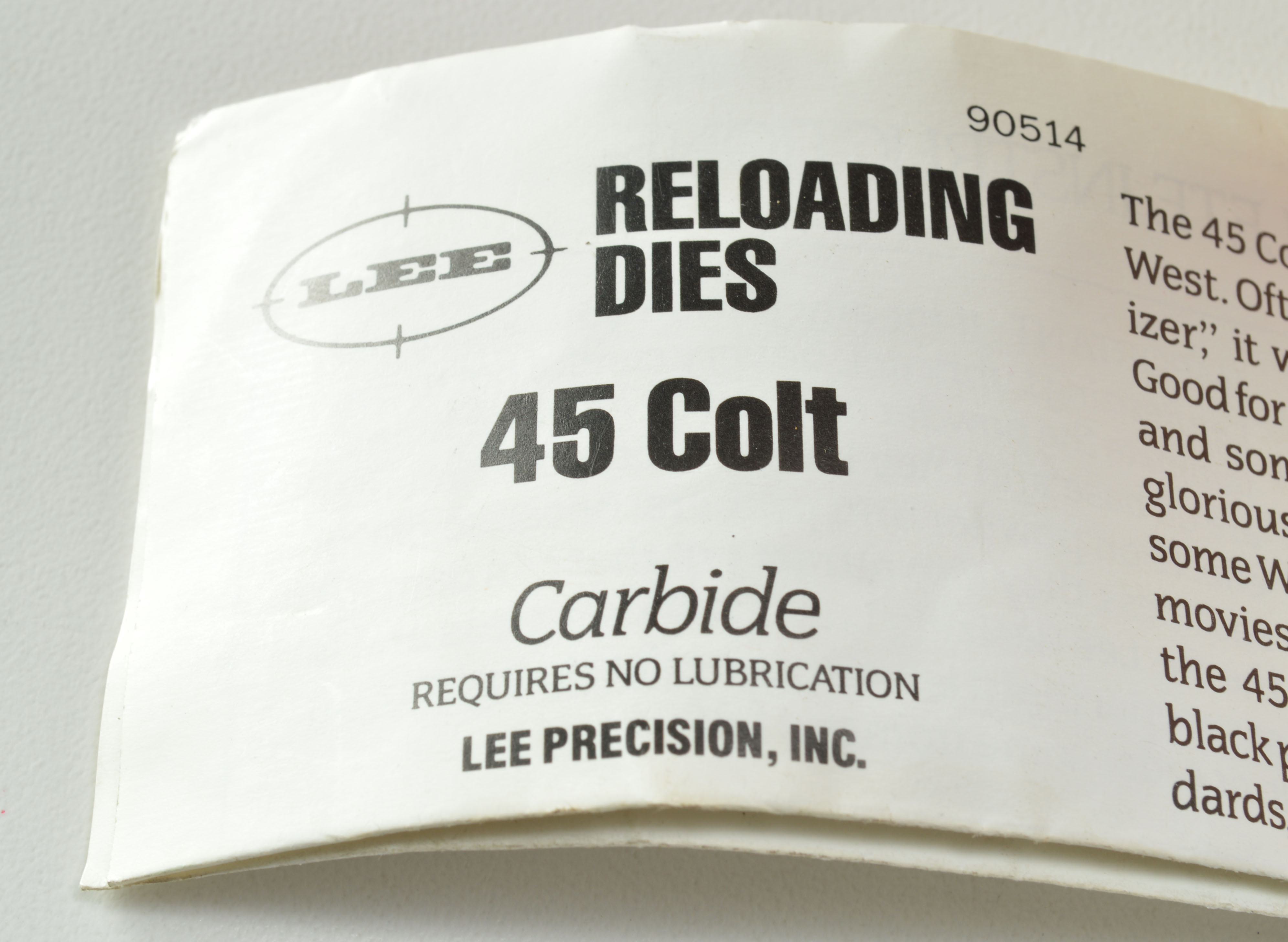 .45 Colt Carbide Reloading Dies