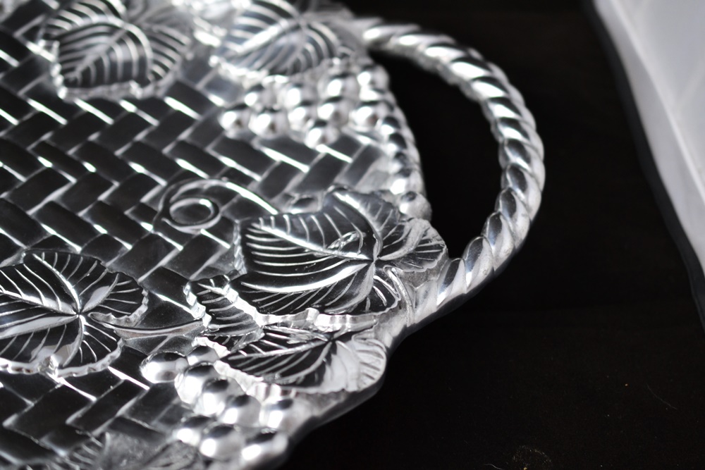 2003-2007 Lenox Metal "Grape Weave" Aluminum Serving Tray