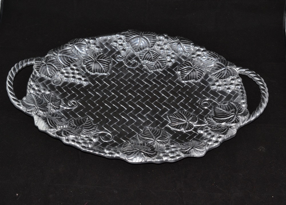 2003-2007 Lenox Metal "Grape Weave" Aluminum Serving Tray