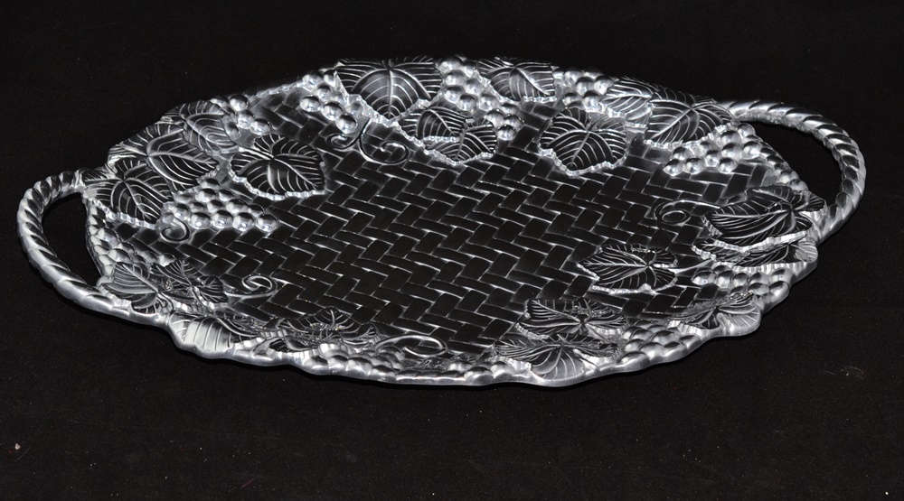 2003-2007 Lenox Metal "Grape Weave" Aluminum Serving Tray