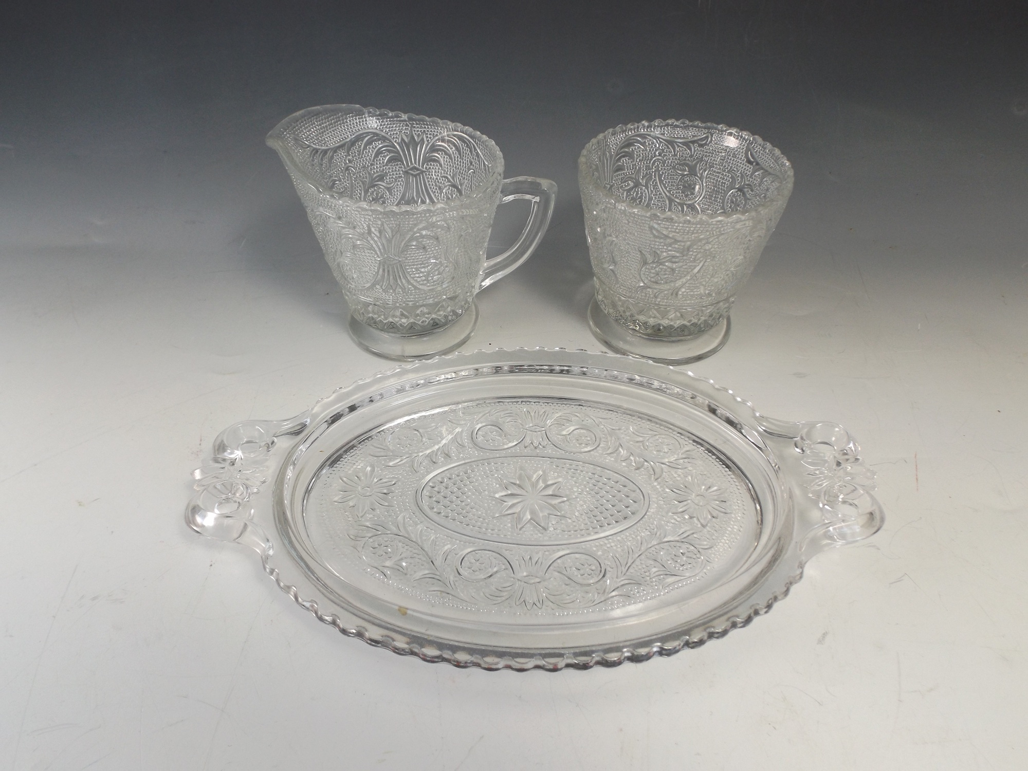 Duncan Miller Sandwich Glass Set