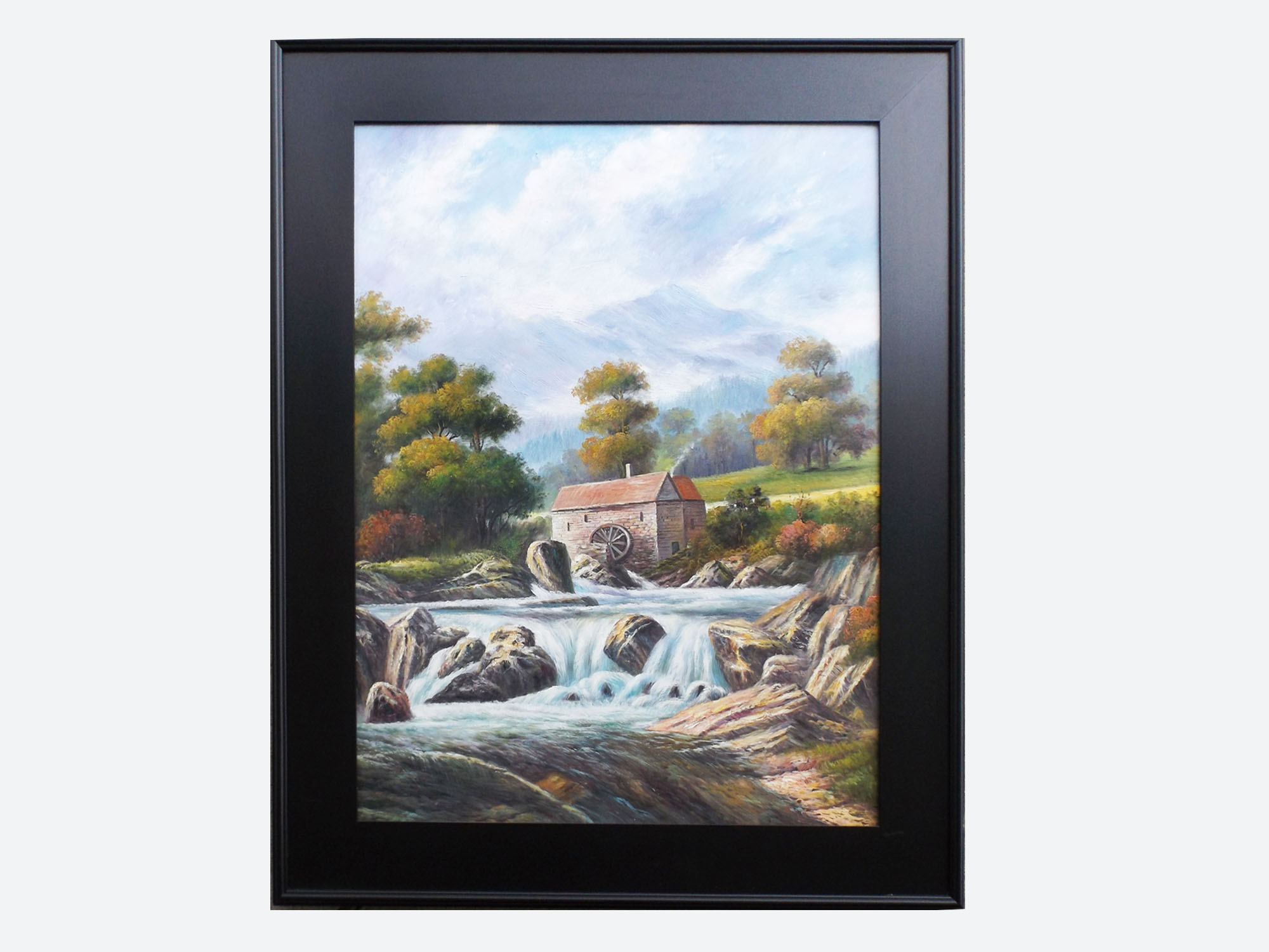 Original Oil on Canvas of a Mill Stream
