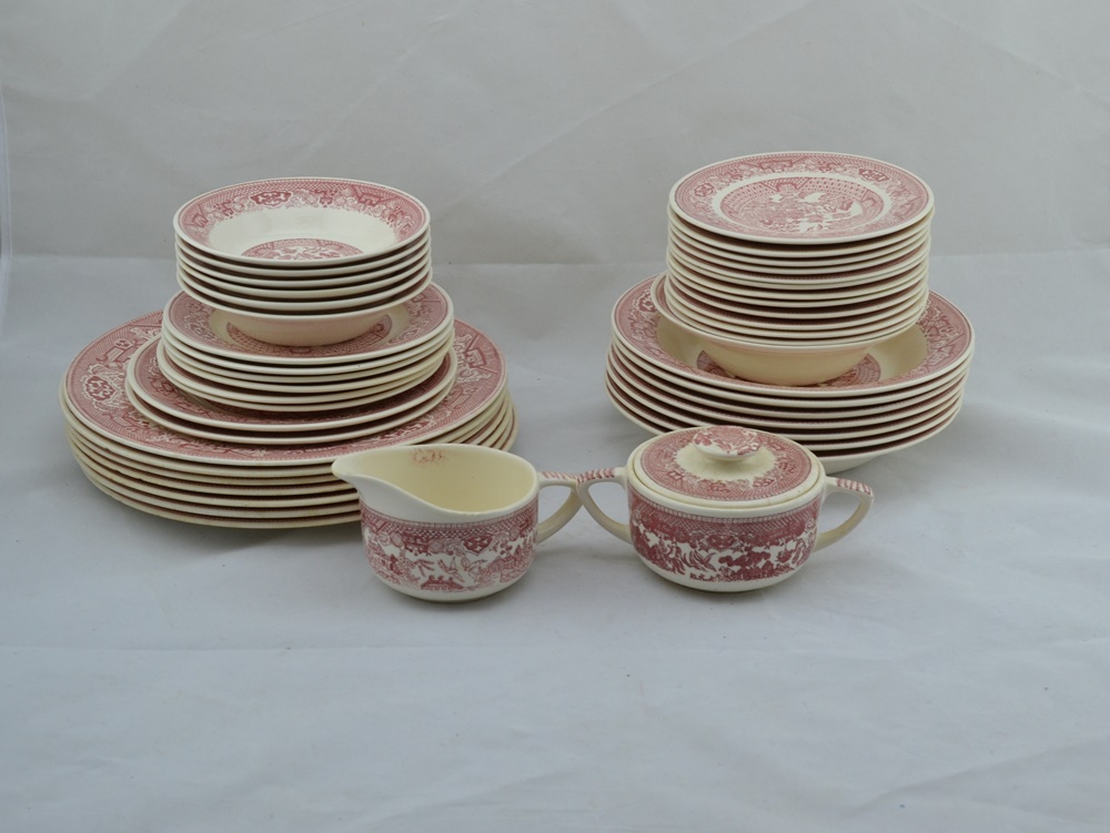 Vintage Royal China Red Willow Ware Pieces