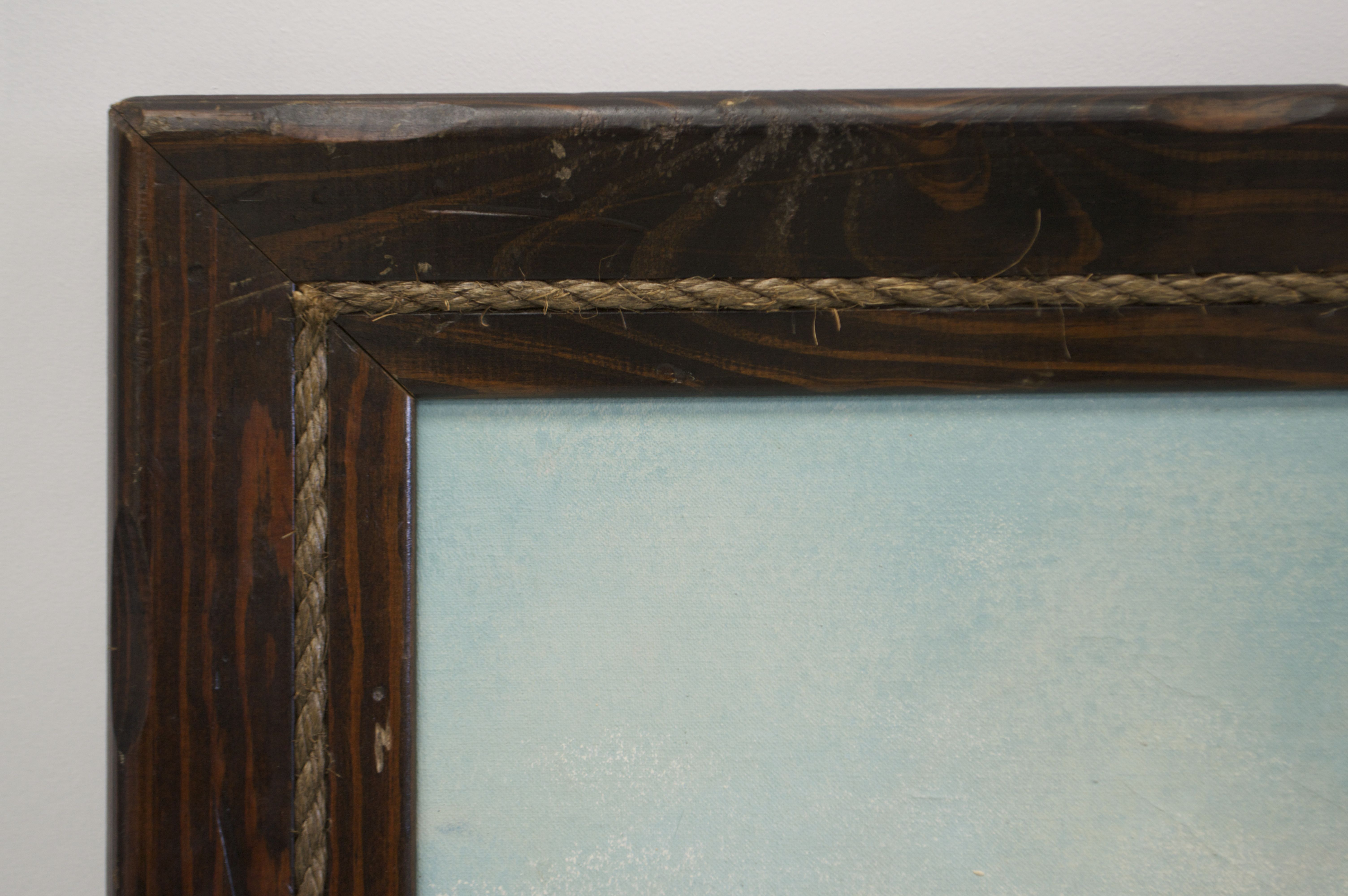 Framed "Winter on the Farm" Oil Painting