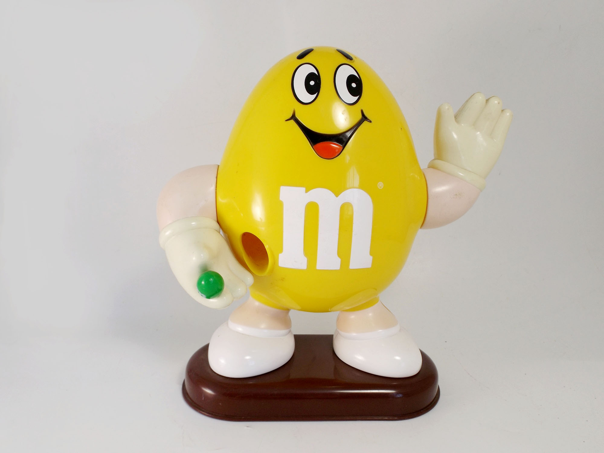 1992 Bright Yellow M & M Peanut Dispenser