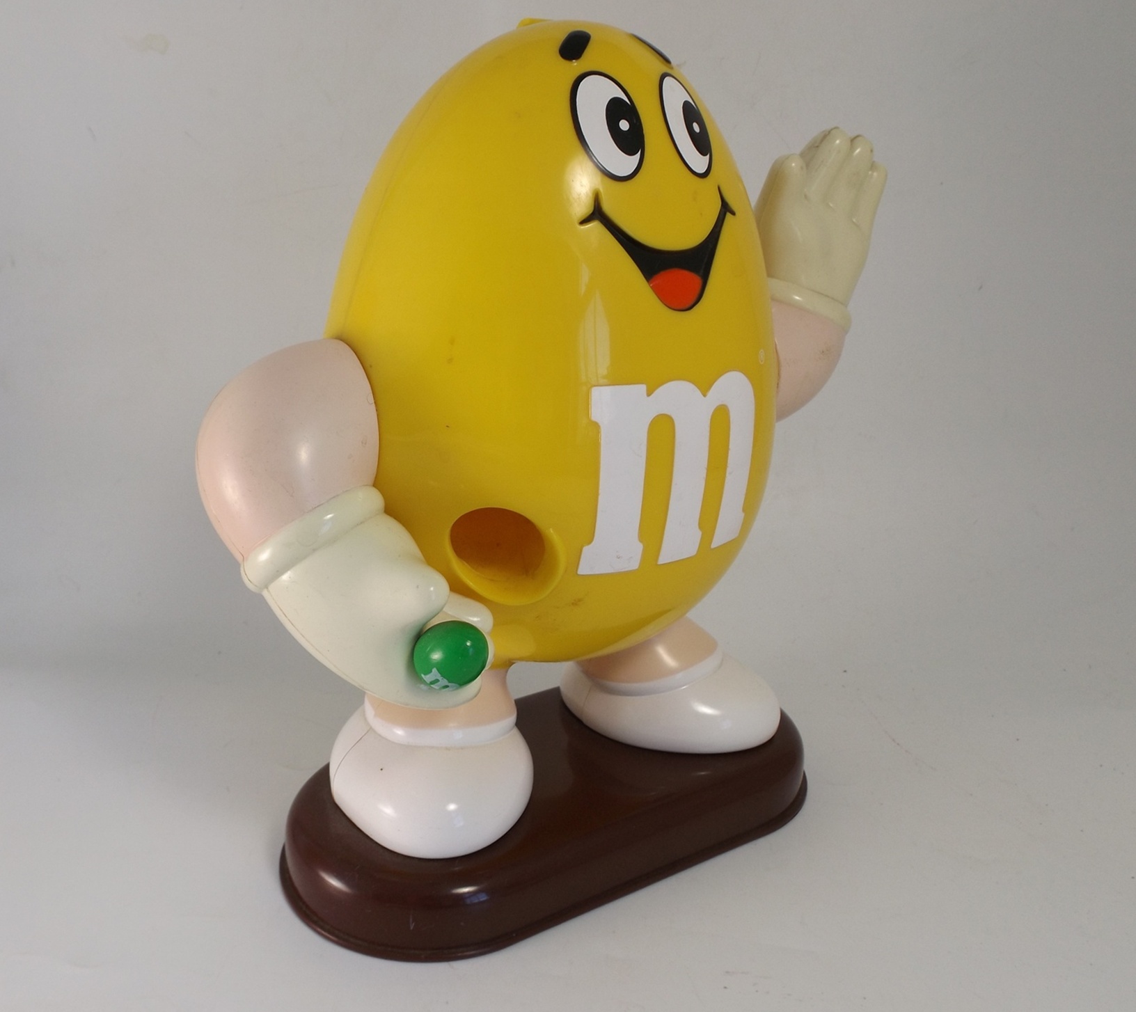 1992 Bright Yellow M & M Peanut Dispenser