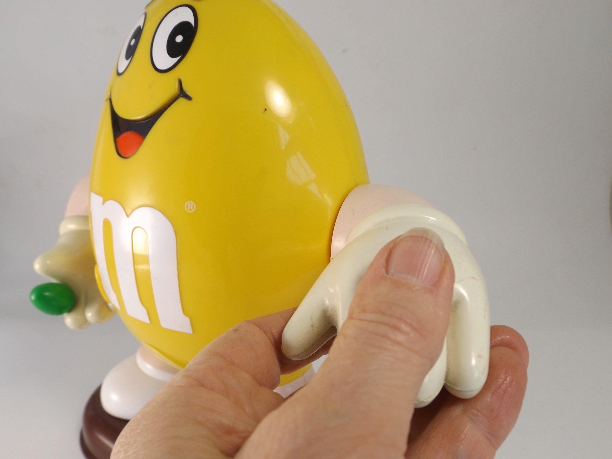 1992 Bright Yellow M & M Peanut Dispenser