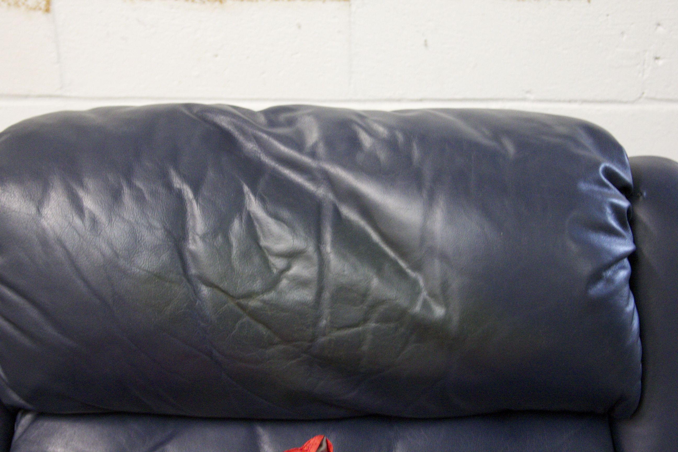 Navy Blue Leather Barcalounger Recliner