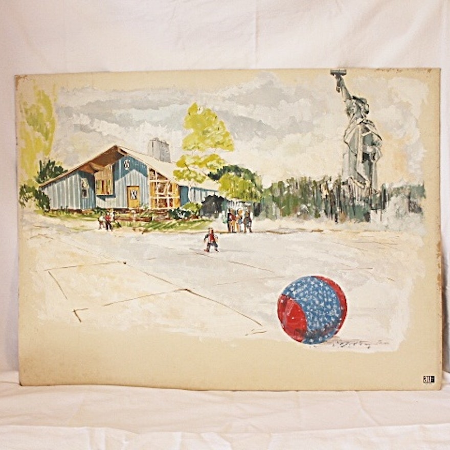 Mid Century Modern Original Carl Siple Ad Art, Lot 1 of 4