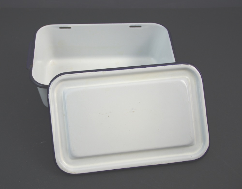 Collection of Vintage Enamelware in Blue and White Finish