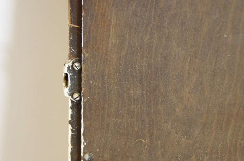 Mirror with Scroll-Cut Wood Frame and White Painted Finish