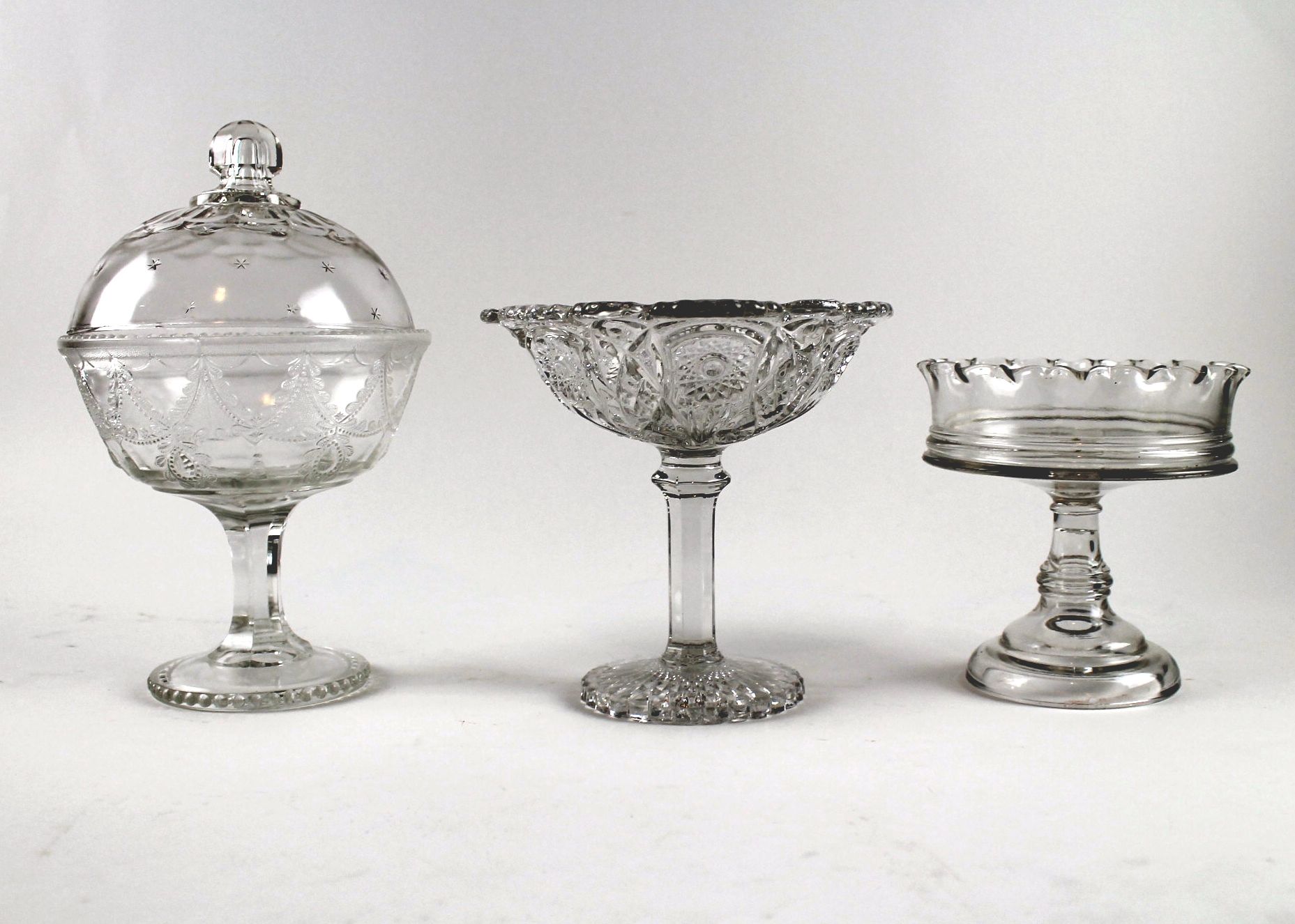 Lot of Pressed Glass Compotes