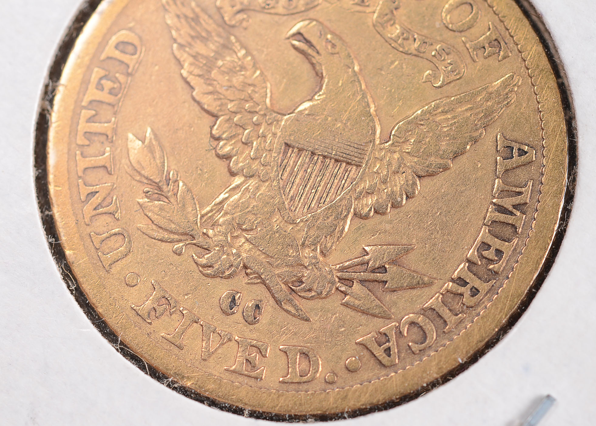 1891 Carson City $5 Gold Liberty Head Coin