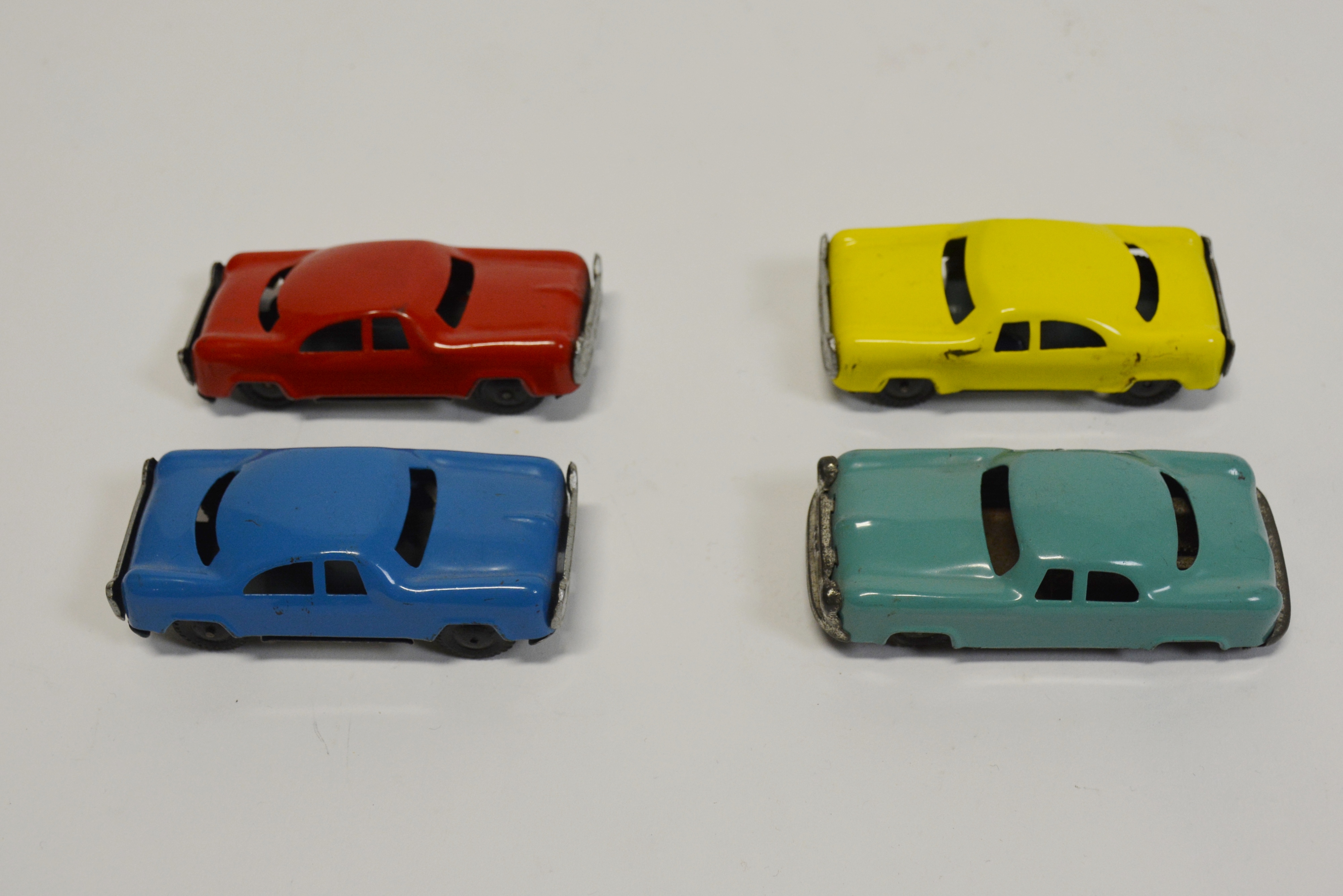 Vintage Japanese Car Carrier with Four Tin Cars  