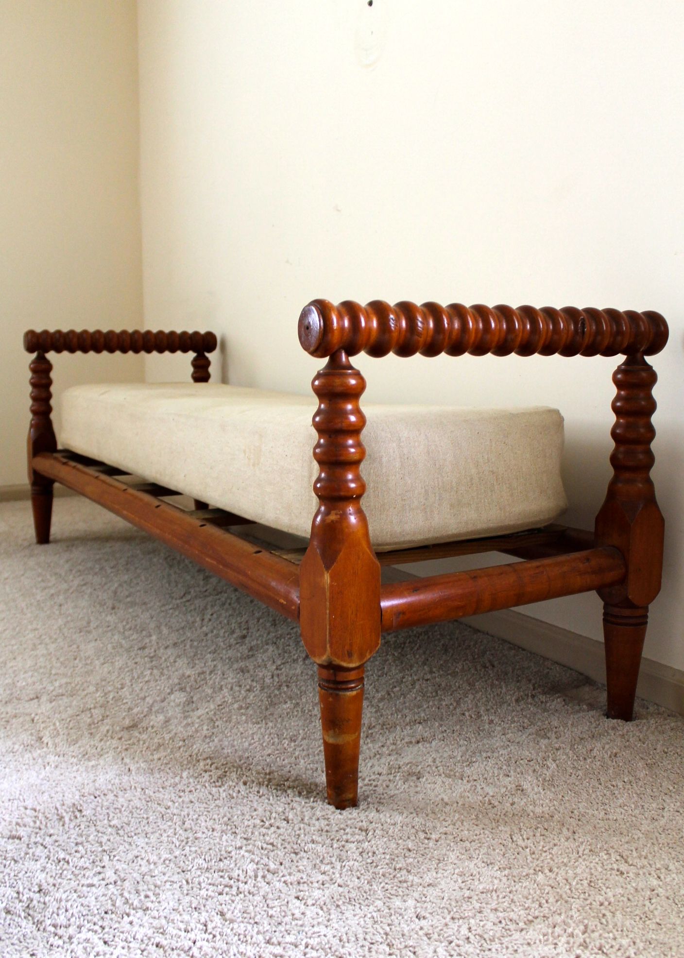 Narrow Antique Cherry Daybed