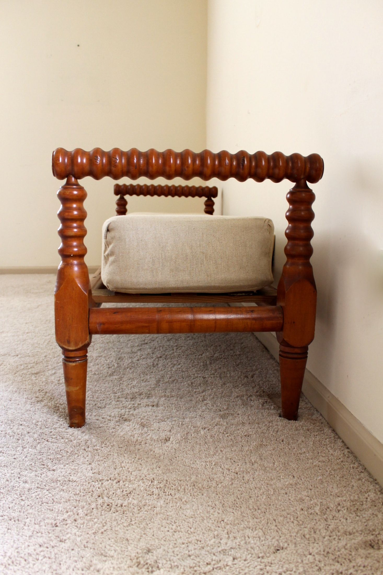 Narrow Antique Cherry Daybed