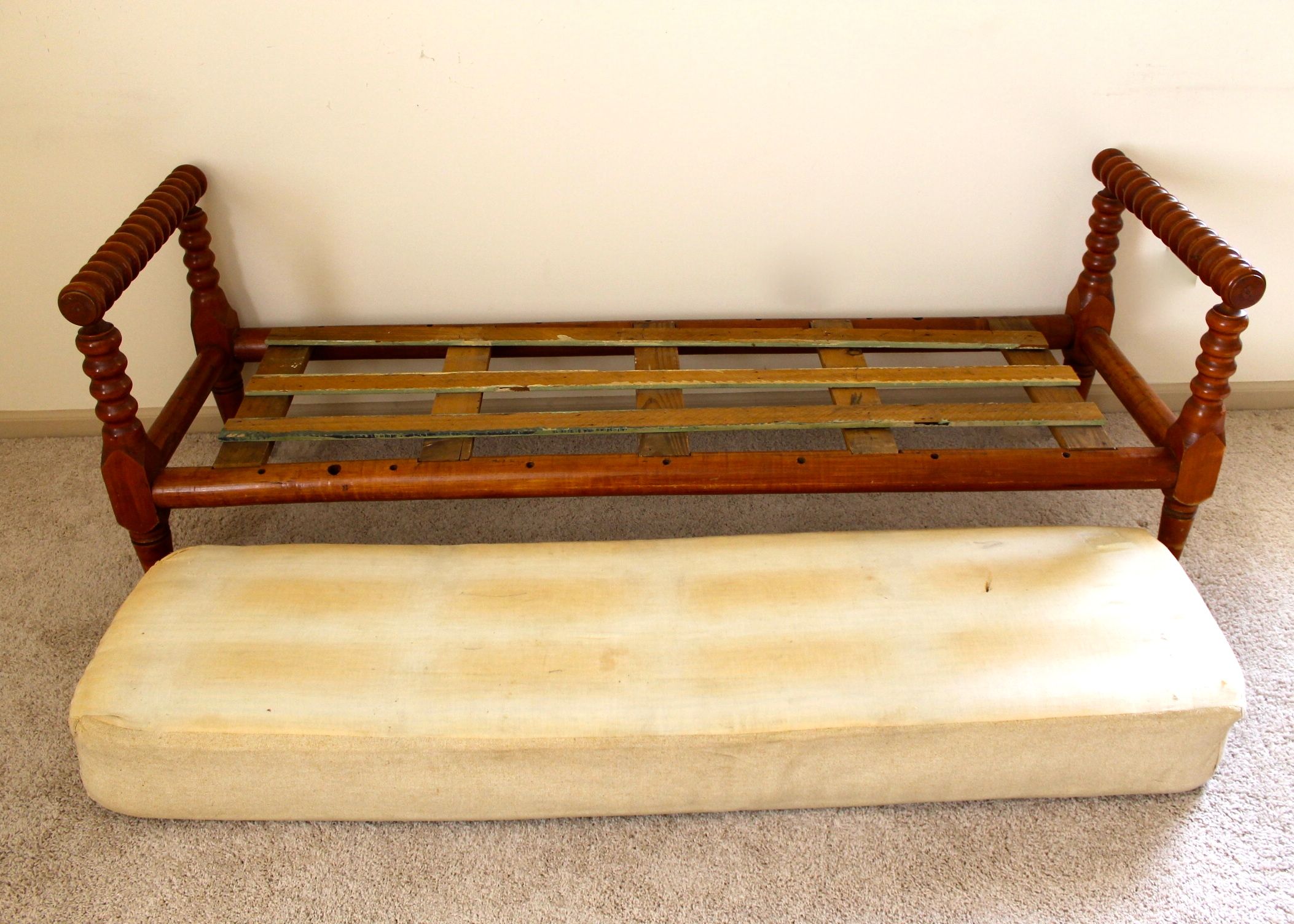 Narrow Antique Cherry Daybed