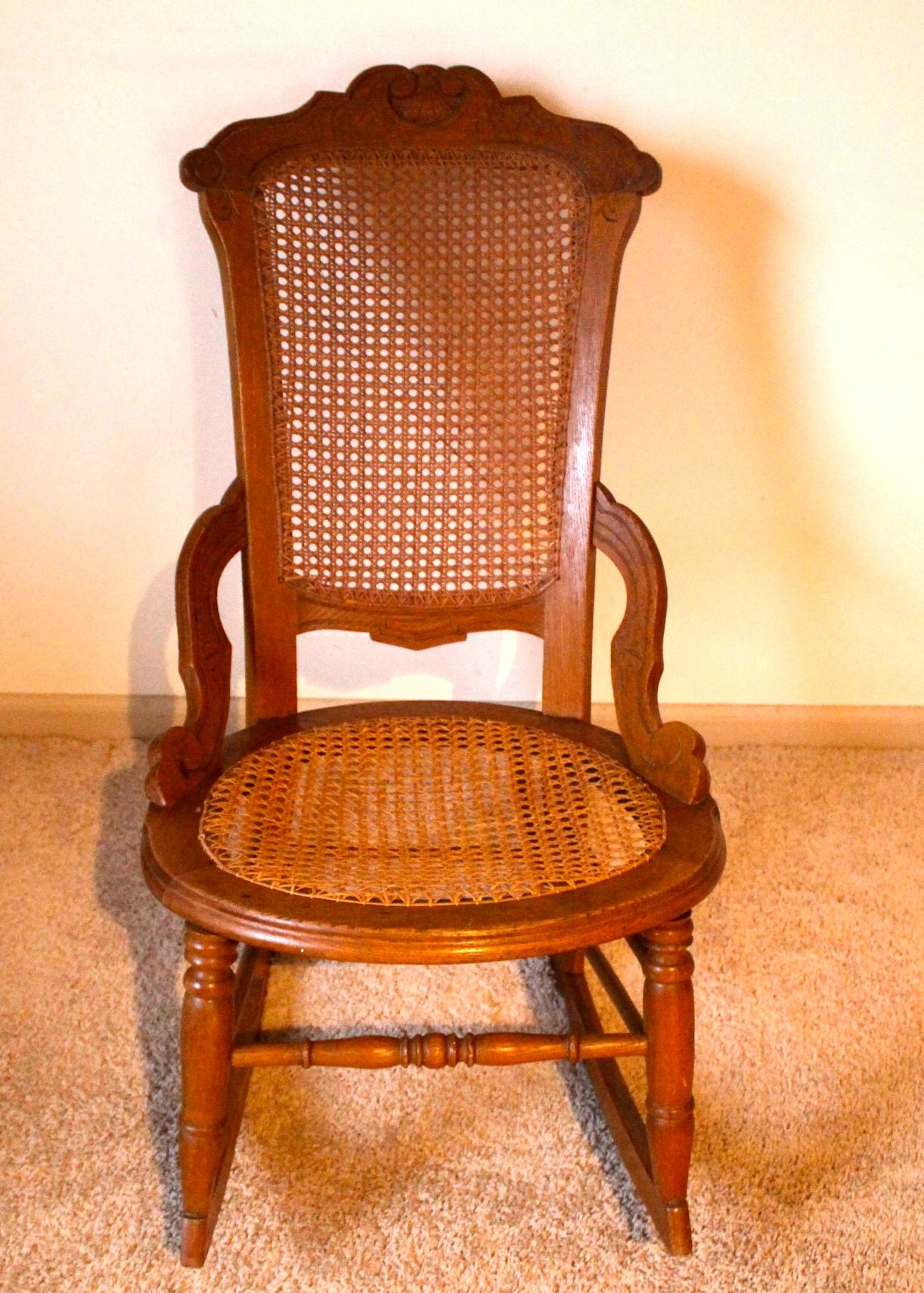 Lot of Cane Bottom Rocking Chairs