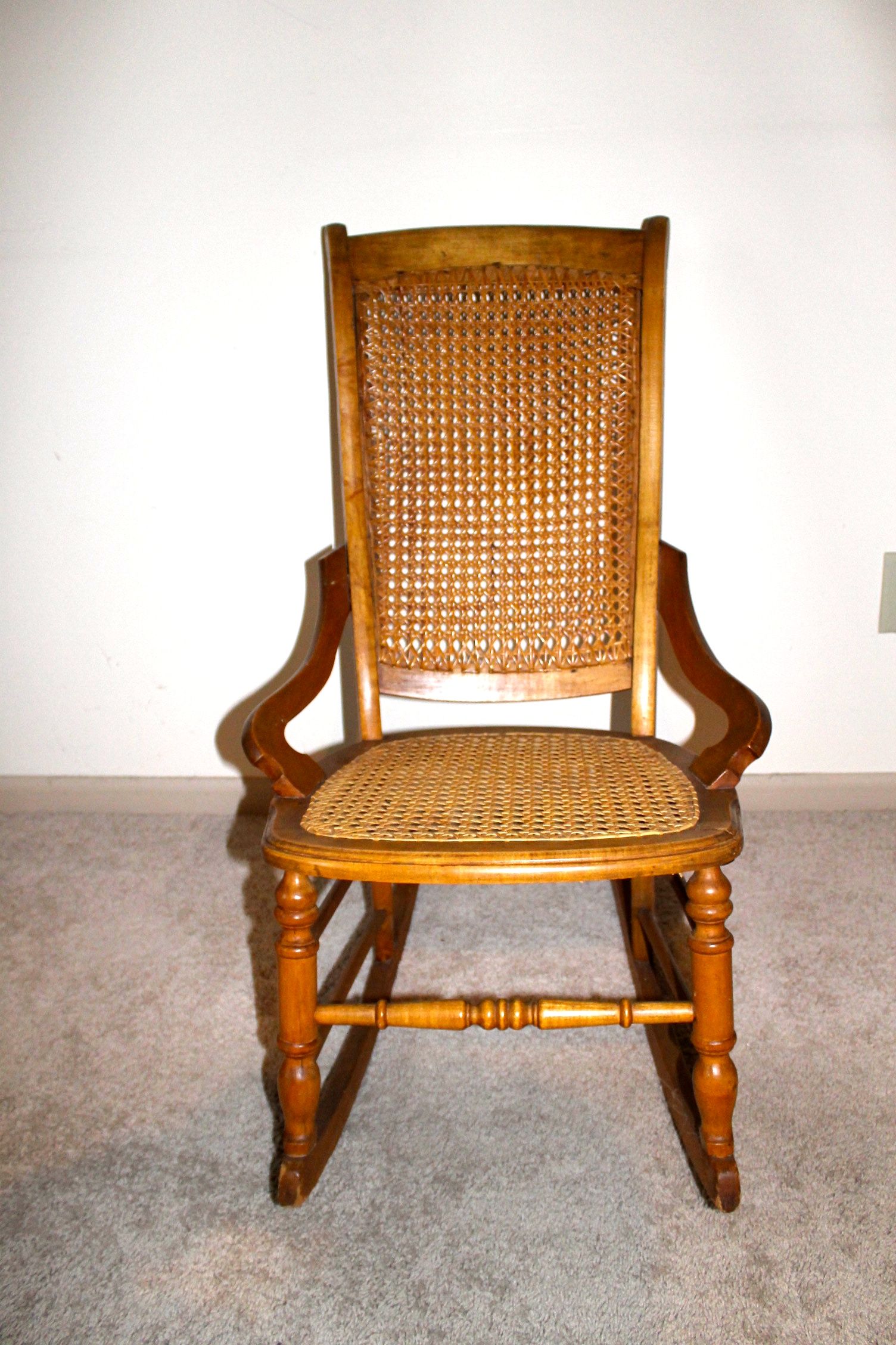 Lot of Cane Bottom Rocking Chairs