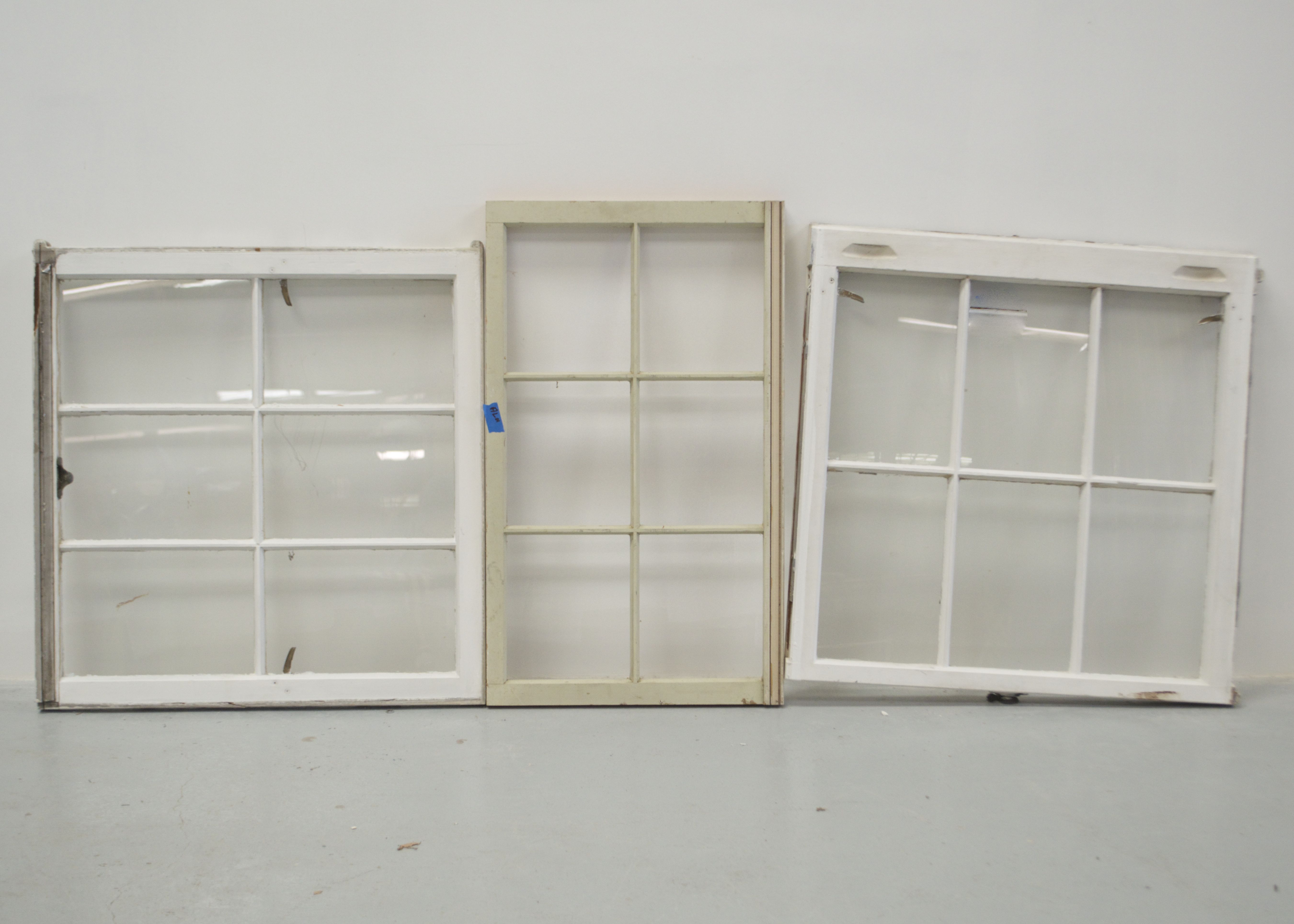 Three Vintage Window Frames
