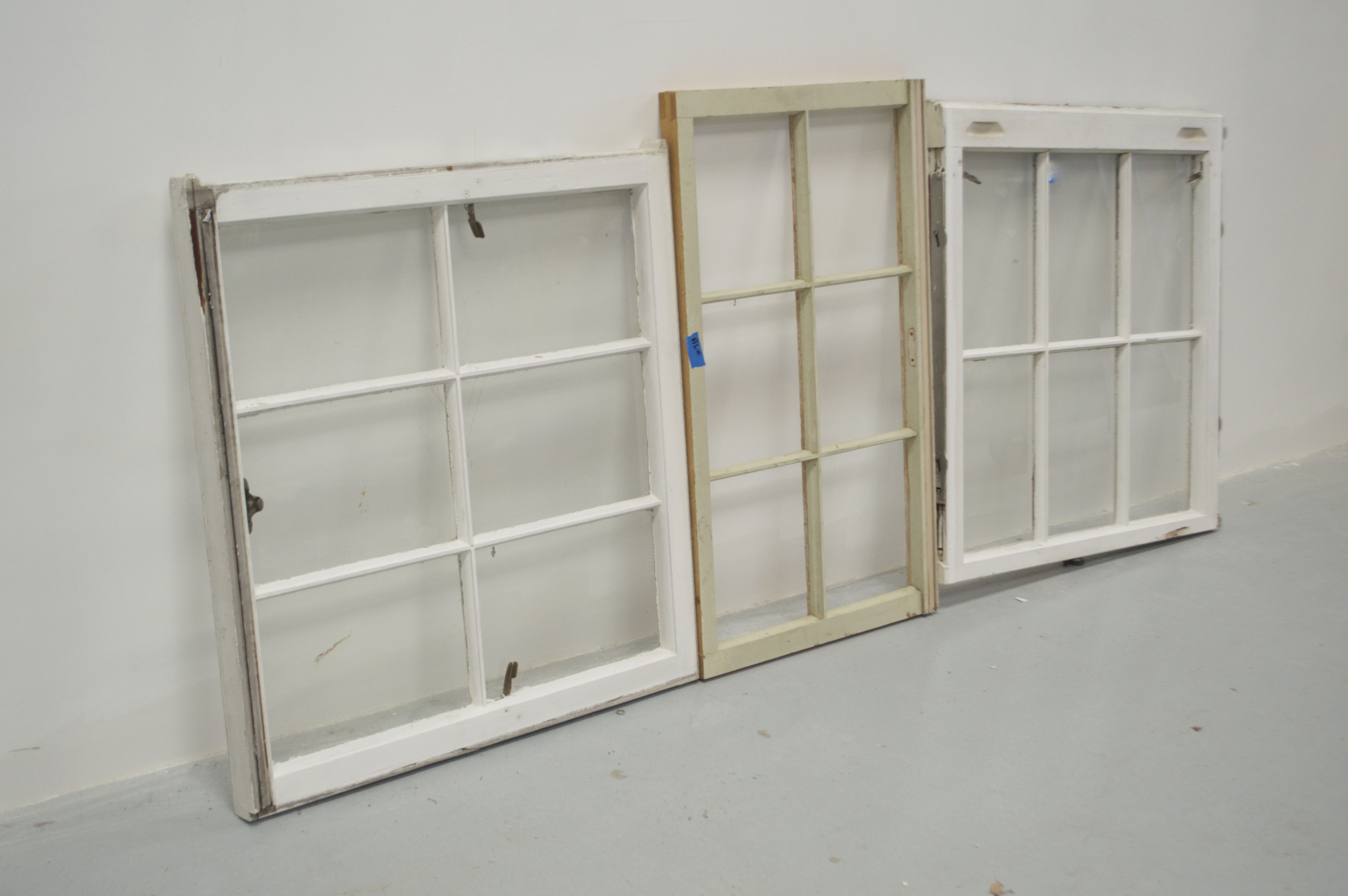 Three Vintage Window Frames