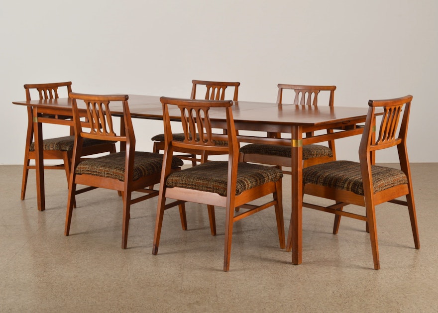 Danish Modern Teak Dining Table and Chair Set 