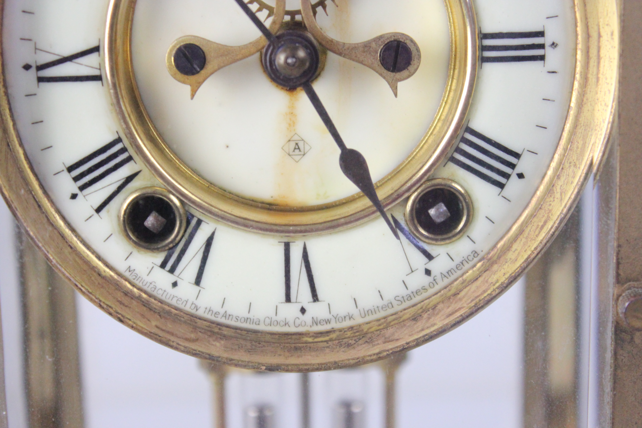 Ansonia Crystal Regulator Mantle Clock 