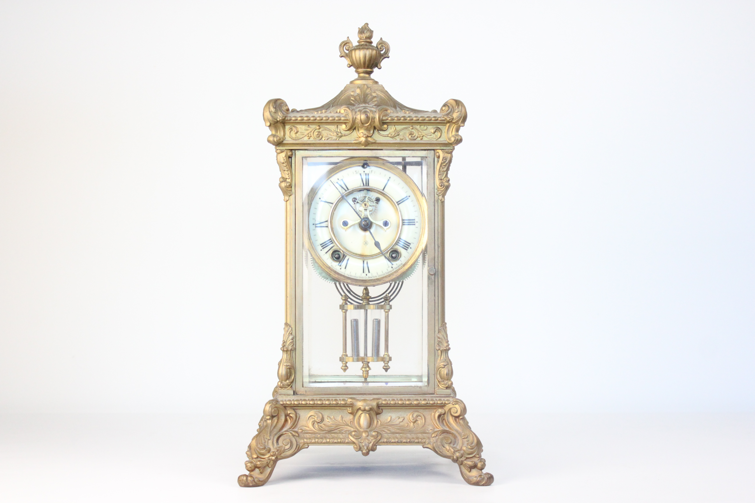 Ansonia Crystal Regulator Mantle Clock 
