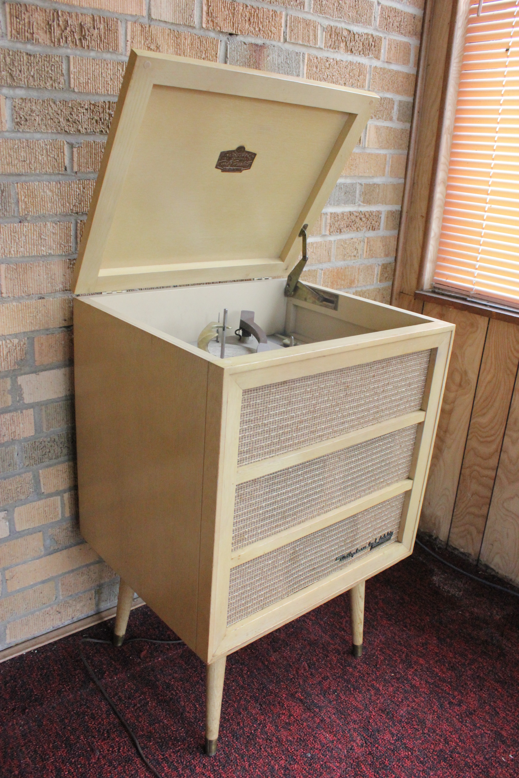 Mid-Century RCA Victor High Fidelity Orthophonic Record Player