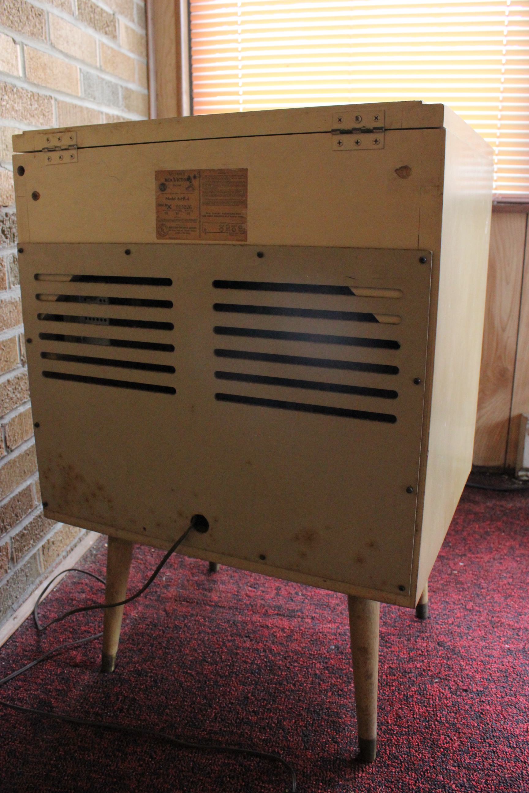 Mid-Century RCA Victor High Fidelity Orthophonic Record Player