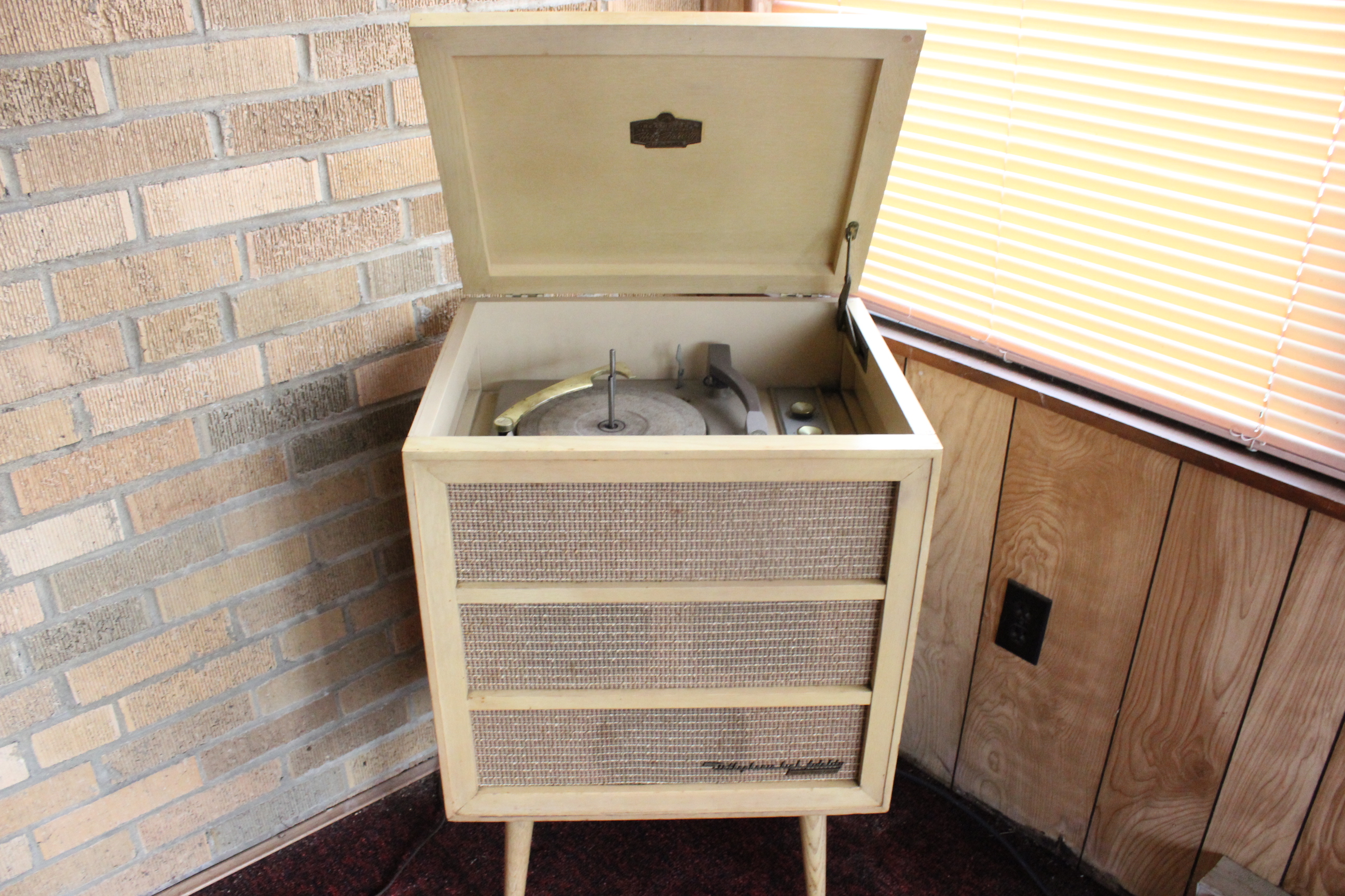 Mid-Century RCA Victor High Fidelity Orthophonic Record Player